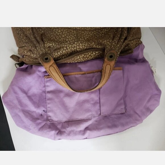 Gap Y2K Hobo Bag Brown Floral Boho Cottagecore Leather Fairy - Picture 10 of 12